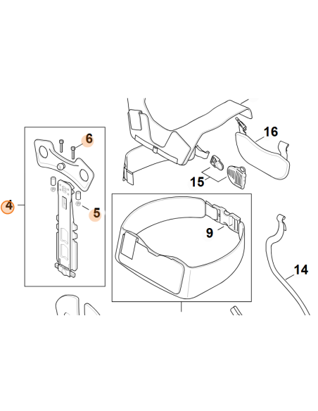 Placa de hombros STIHL