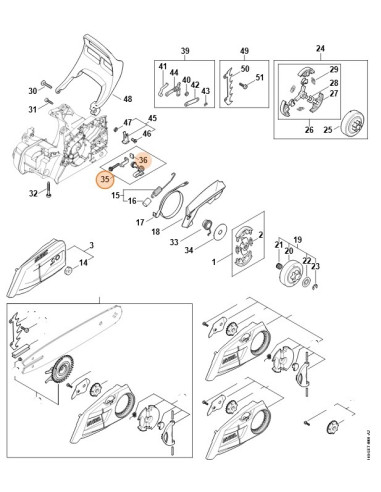 Dispositivo tensor de cadena STIHL