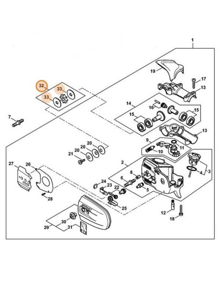 Jgo. piñón cadena 1/4" Picco 8 dientes STIHL