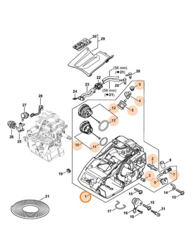 Carcasa de motor STIHL