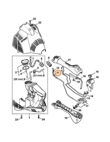 Cable de acelerador máquina STIHL