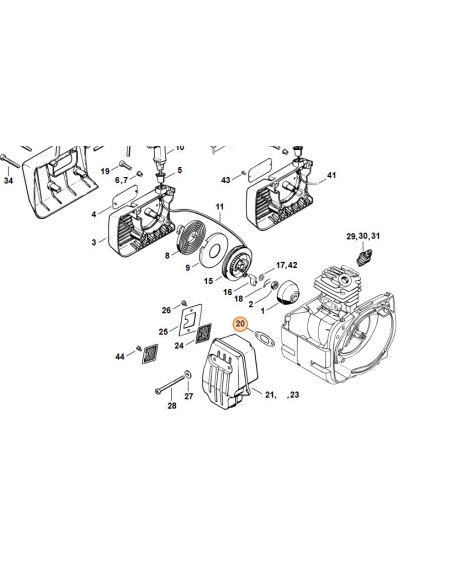 Junta del silenciador STIHL